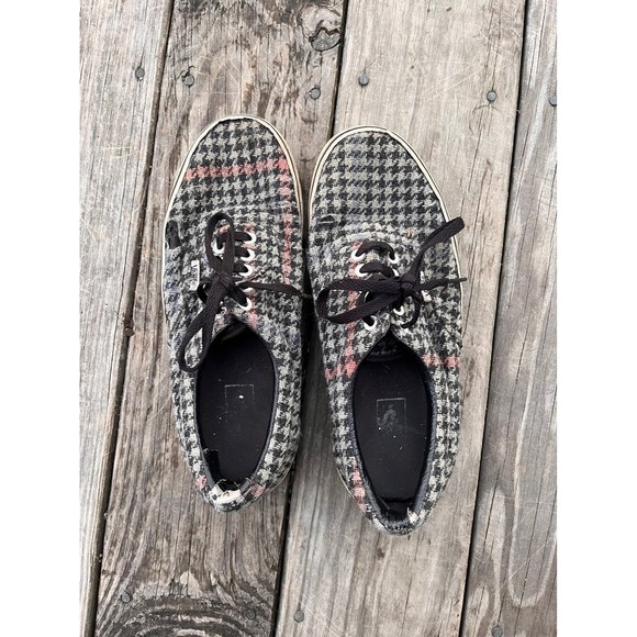 Vans Houndstooth Sneakers - Black, Gray, Red - Picture 4 of 10